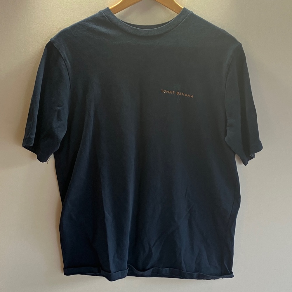Tommy Bahama Men's Deep Blue Tee w/ BBQ Back Design